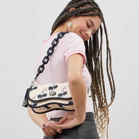 NWT Coachtopia Wavy Dinky Bag Cherry Print - Picture 2 of 16